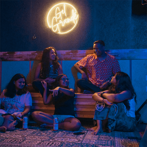 Listening room w/ fam