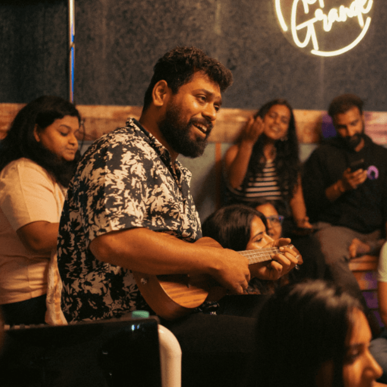 Listening room w/ fam