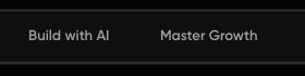 Learn topic strip showing Build with AI and Master Growth.